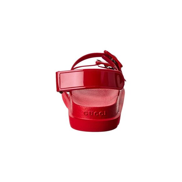 Gucci Double G Rubber Sandal, Red - Picture 3 of 5